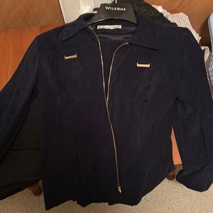 Women’s pant suit blue suede size 6 great condition